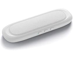 Slaapluidspreker voor onder het kussen, Bluetooth-luidspreker met botgeleiding en witte ruis, geschikt voor thuis en onderweg, meeslepende geluidseffecten, draagbaar slaaphulpmiddel met automatische uitschakeling (wit).
