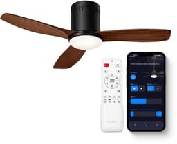 FlinQ Venturo Smart Plafondventilator met Verlichting - Ventilator voor aan het Plafond - Ideaal voor op de Slaapkamer - Bestuurbaar met App of Afstandsbediening — thumbnail 4