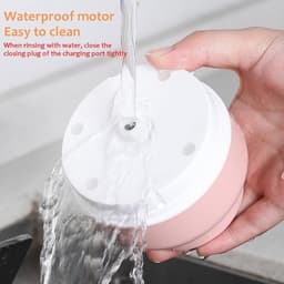 Elektrische Mini Hakker - Kleine Keukenmachine - Snel Ingrediënten Snijden - Draadloos en Oplaadbaar - 100ml Capaciteit - Roze — thumbnail 3
