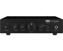 Stereo Versterker - Hifi Component - Muziek Weergeven - Ventilatorloos Koelconcept - 25 x 21.2 x 5.6 cm - Zwart