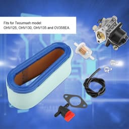 Dailygoods- Carburateur Kit - Inclusief Brandstoffilter - Luchtfilter met Voorfilter - Afdichting - Brandstofleiding - Eenvoudige Installatie - Grasmaaier Carburateur — thumbnail 2