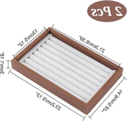 Houten Ringhouder met 7 Slots - Stapelbare Sieradenschotel voor Oorbellen en Ringen - Ideaal voor Sieradenopslag en Beurzen — thumbnail 5