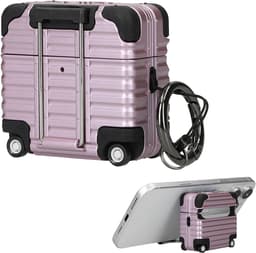 kwmobile Koptelefooncase met kofferdesign voor Apple Airpods 4 – lavendel — thumbnail 2