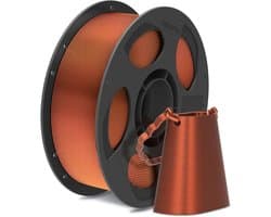 Zijde PLA Filament - 3D Printer Draad - Modellen Printen - Zijdeglans Textuur - 1.75 mm 1 kg - Koper