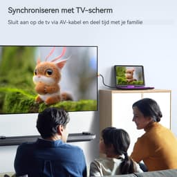 Boifun 17,5" draagbare dvd-speler met 15,6" HD groot draaibaar scherm voor in de auto, 4-6 uur speeltijd met batterij, geheugen-afspeelfunctie, ondersteuning USB/TF-kaart [Blu-ray niet ondersteund] — thumbnail 5
