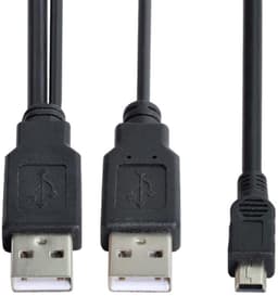 USB naar Mini USB Kabel - Data Kabel - Externe Harde Schijf - Extra Voeding - 70 cm — thumbnail 3