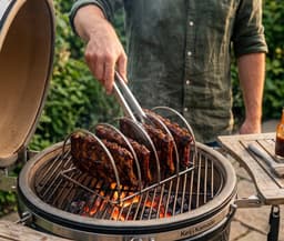Keij Kamado BBQ Sparerib Rek Small - RVS - voor 4 spareribs — thumbnail 2