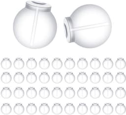 100 stuks rubberen oorbelachterkanten, rubber, comfortabel, ondoordringbaar, zacht, veilige achterkanten, doorzichtig, antislip, oorbelstoppers, veilige pasvorm voor oorbellen, hoepels en piercings — thumbnail 1