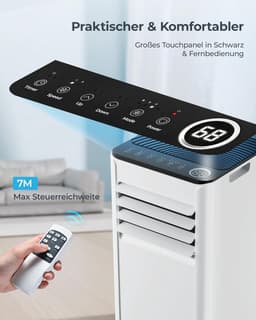 Mobiele Airco - Verplaatsbare Koeler - Ruimte Koelen - 4-in-1 Functionaliteit - 25 m² - Wit — thumbnail 3