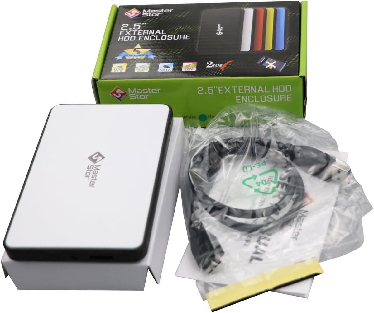 Externe Harde Schijf - Draagbare Opslag - Bestanden Overzetten - Super-Speed USB 3.0 - 13mm Slank - Wit — afbeelding 1