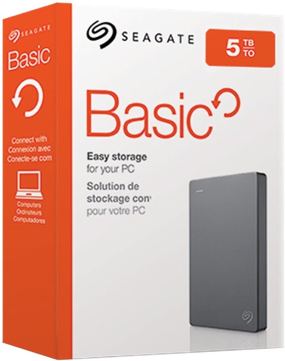 Seagate Basic externe harde schijf 5TB Zilver — afbeelding 1