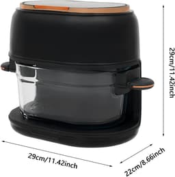 Heteluchtfriteuse - Airfryer - Gezond Koken - Met Kijkvenster - 4 Liter - Zwart — thumbnail 4