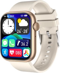 Cinturio Prestige Goude Smartwatch Heren en Dames - Stappenteller - Bluetooth Bellen - Hartslagmeter - Slaapmonitor - 100+ Sportmodi - IP67 - iOS & Android - Goud — thumbnail 1