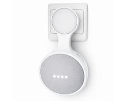 Google Nest Mini 2e Generatie Wandhouder Stopcontact – Smart Speaker Muurbeugel – Nest Mini Houder Wandmontage – Kabelmanagement Oplossing – Ruimtebesparend Design – Google Home Mini Accessoire – Wandbeugel zonder Boren – Wit
