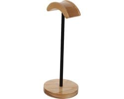 Koptelefoonstandaard Hout - Hoofdtelefoon Houder - Bureau Organisatie - Massief Hout Constructie - 34 x 13 x 6 cm