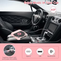 CD Speler - Draagbare Bluetooth-cd-speler met USB-C-snelladen - Ultradun en compact - Ondersteunt CD/CD-R/CD-RW/MP3/WMA-formaten - Geschikt voor zowel reizen als thuisgebruik - 3.5 MM AuxIngebouwde speaker - Met oortjes en datakabel - 2000mah — thumbnail 3