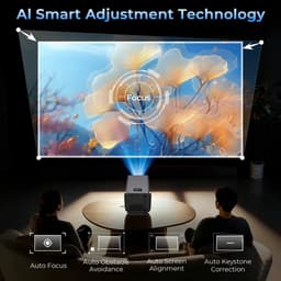 4K Smart Projector - Buitenbeamer - Home Theater - Android 14 - Wifi 6 - Bluetooth 5.4 - Native Full HD 1080P - Autofocus - Auto Keystone Correctie - 2000 ANSI Lumen - 180° Draaibaar - Geschikt voor Films, Gaming en Presentaties — thumbnail 3