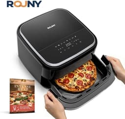 Allero Heteluchtfriteuse - Airfryer - Pizzaoven - Hetelucht Friteuses - 11-in-1 - 12inch - 2200W - 4,2 Liter - Zwart - Mand 30cm — thumbnail 1