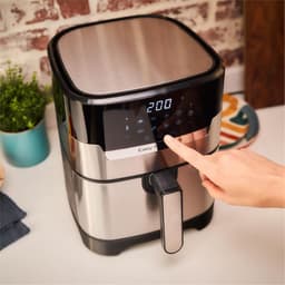 Heteluchtfriteuse Grill - Airfryer Frituurpan - Gezond Koken - 2-in-1 Technologie - 42 Liter - Zwart — thumbnail 3