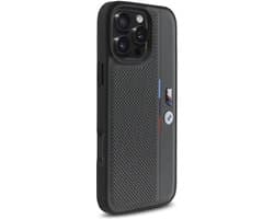 BMW M Perforated Tricolor Detail Line - iPhone 16 Pro Max Hoes - Luxe - Antraciet