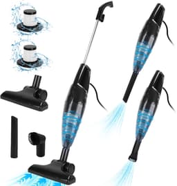 Aigostar 30ENC - 4-in-1 Steelstofzuiger - Stofzuiger Zonder zak - Hepa filter - 7 Meter Kabel - Vacuum Cleaner - 600W - Zwart — thumbnail 1