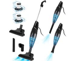 Aigostar 30ENC - 4-in-1 Steelstofzuiger - Stofzuiger Zonder zak - Hepa filter - 7 Meter Kabel - Vacuum Cleaner - 600W - Zwart