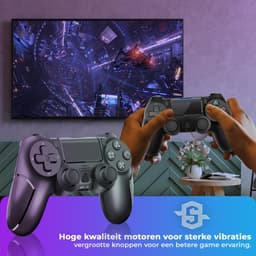 Smartify 2 Pack Controller V2 - Geschikt voor PS4 - Draadloos - Zwart - Geschikt Voor Playstation 4 - 2 Stuks Verpakking — thumbnail 3