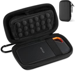 Draagbare harde schijf hoes voor 2.5 inch HDD/SSD, beschermende opslag tas voor 500GB, 1TB en 2TB schijven - Zwart — thumbnail 1