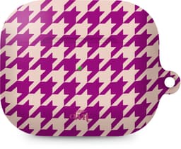 xoxo Wildhearts hoesje geschikt voor Airpods Pro 1 / Pro 2 - When In Paris - Ook als telefoonhoesje verkrijgbaar - schokbestendige case geschikt voor Airpod Pro (2) - koptelefoon case - Geruit / geblokt hoesje - Kleurrijke case - paars / beige — thumbnail 1