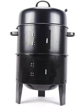 uJOY Houtskool barbecue - 3 in 1 - 2-laags - Houtskoolgrill - Multifunctioneel - Met thermometer - Draagbaar - Zwart — thumbnail 1