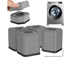 4-delige Rubberen Anti-Vibratie Onderzetters – Antislip Basis geschikt voor Wasmachine & Koelkast, Stabilisator & Schokdemper geschikt voor Elektroapparaten & Meubels