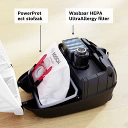 Bosch ProSilence BGB6SIL0L Serie 6 - Stofzuiger met zak - 12mtr bereik - Voetverlichting - HEPA hygienefilter - 66db - Afstandsbediening in handvat - Wit — thumbnail 5