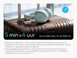 soundcore Space 2 by Anker, Active Noise Cancelling Koptelefoon, Comfortabele Pasvorm, 50H Speeltijd, LDAC Hi-Res Draadloze Audio, Dual Connection, Helderre Gesprekken, Bluetooth 6.1, Nap Mode, Draagdetectie — thumbnail 17