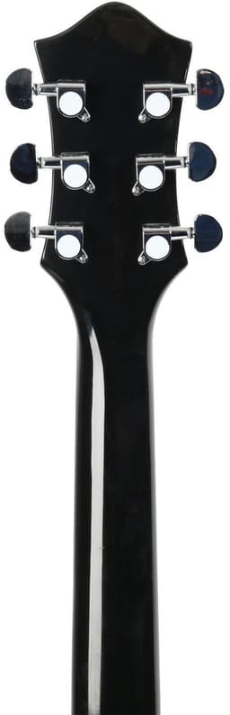 Elektrische Gitaar - Single Cut - Voor Beginners - 2 Humbuckers - Linde Body - Black - Vintage Series — thumbnail 2