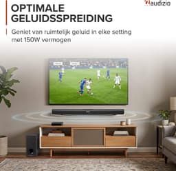 Soundbar - Audizio SB92WS - HDMI-ARC - Bluetooth - 150W - Optisch - Soundbar met draadloze subwoofer — thumbnail 2