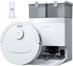 ECOVACS DEEBOT T30e OMNI Robotstofzuiger met dweilfunctie- 25.000 Pa- OZMO Turbo 2.0 dweilen- ZeroTangle 3.0 anti-klit-Triple-V-hoofdborstel- Omni-station-Wit — thumbnail 1