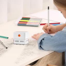 Bureau Stofzuiger - Compacte Reiniger - Bureau Schoonmaken - Draadloos Werken - 7 cm Hoog - Wit — thumbnail 4