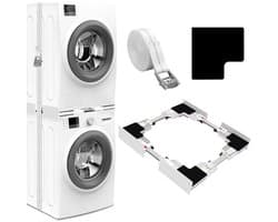 Stapelbouwset voor wasmachine en droger - Verstelbaar verbindingsframe met veiligheidsriem