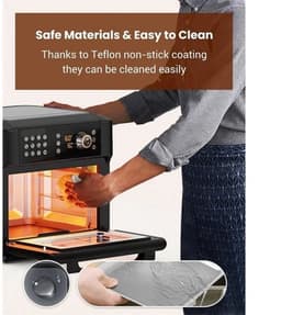 Airfryer oven - Hetelucht Friteuse - Air Fryer - 15L - Grote Inhoud - 12-in-1 - 1700W - App Bediening - 360° Luchtcirculatie - Touch Screen - Turbo Functie — thumbnail 4