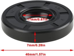 Dailygoods- Lipseal 17x40x7mm - 4 Stuks - Afdichtingskit - Oliebestendig Rubber - Compatibel met MTD/Cub Cadet - Vermindert Slijtage - Afdichtring — thumbnail 5