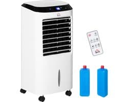 Mini Airco PRO - Mobiele Airco - Mobiele Luchtkoeler 10 L 4-in-1 - Luchtbevochtiger - Ionisator - 8 U Timer - Afstandsbediening - Woonkamer Slaapkamer - 38,2 x 31,6 x 76 cm - 1 Stuk - Wit/Zwart — afbeelding 1