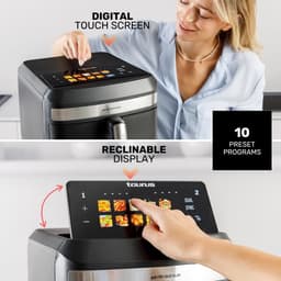 Airfryer met Twee Manden - Dubbele Airfryer - Grote Maaltijden Bereiden - Slimme Dubbele Technologie - 13 Liter Capaciteit - Zwart — thumbnail 3