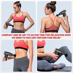 Mini Massage Gun - Spier Stimulator - Spierherstel Bevorderen - Drukgevoelige Start - 11 x 4 x 9 cm - Zwart — thumbnail 5