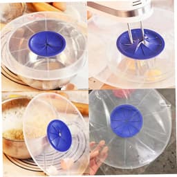 Mengkop Spatbeschermer - Mixer Deksel - Keuken Schoonhouden - Universele Pasvorm - 30 cm Diameter - Blauw — thumbnail 4