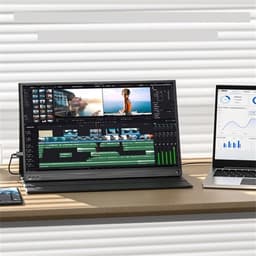 Draagbare Externe Monitor - Uitbreidingsscherm Laptop - Productief Werken - Full HD IPS Scherm - 161 inch - Zilver — thumbnail 5