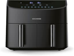 Heteluchtfriteuse Dubbele Kamer - Airfryer met 2 Lades - Gezond Koken - Smart Finish Synchronisatie - 7 Liter - Zwart — thumbnail 4