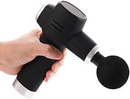 Mini Massage Gun - Hand Massager Elektrisch - Spierherstel - 4 Massagekoppen - 390g - Zwart — thumbnail 1