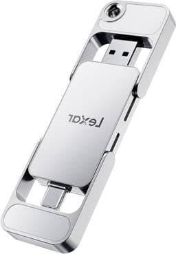 Draagbare SSD - Externe Opslag - Bestanden Overzetten - Dubbele USB Connectoren - 512 GB - Zilver — thumbnail 1