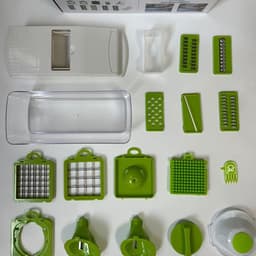 Groentehakker - Keuken Snijder - Maaltijd Voorbereiden - 18-in-1 Functies - 334 x 127 x 123 cm - Groen — thumbnail 2