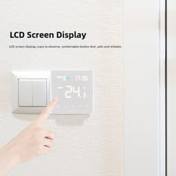 Slimme Thermostaat - Verwarming Regelaar - Energie Besparen - App en Spraakbesturing - 8.6 x 8.6 cm - Zwart — thumbnail 3